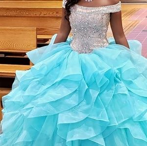 Mori Lee Quincera / Sweet 16 Dress Tiffany Blue